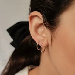 Earring Stack Sets | Creolen | Hey Happiness Set Sterlingsilber Creolen Dünn
