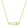 Filigrane Ketten | Hey Happiness Sicherheitsnadel Kette Sterlingsilber in Gold
