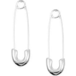 Ohrstecker | Hey Happiness Sicherheitsnadel Ohrringe Silberfarbe Silver