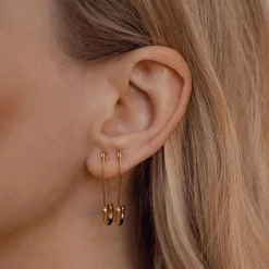 Ohrstecker | Hey Happiness Sicherheitsnadel Ohrringe farbe Gold