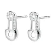 Ohrstecker | Hey Happiness Sicherheitsnadel Ohrstecker Sterlingsilber Silver