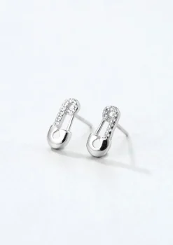 Ohrstecker | Hey Happiness Sicherheitsnadel Ohrstecker Sterlingsilber Silver