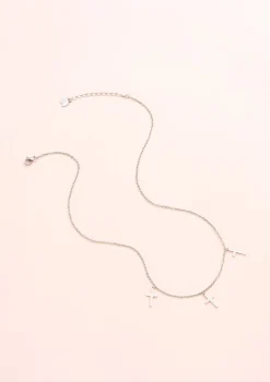 Filigrane Ketten | Hey Happiness Silber Kette mit Kleinen Kreuzen Silver