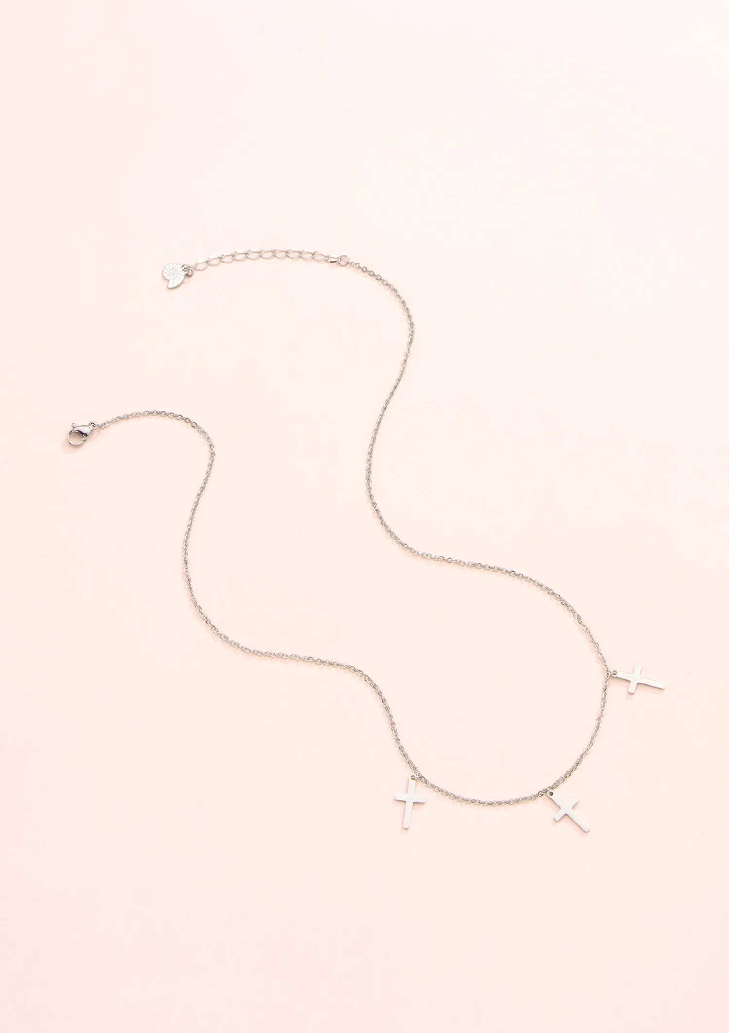 Filigrane Ketten | Hey Happiness Silber Kette mit Kleinen Kreuzen Silver