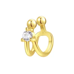 Ear Cuffs | Ohrstecker | Hey Happiness Solitär Ear Cuff Sterlingsilber in Gold