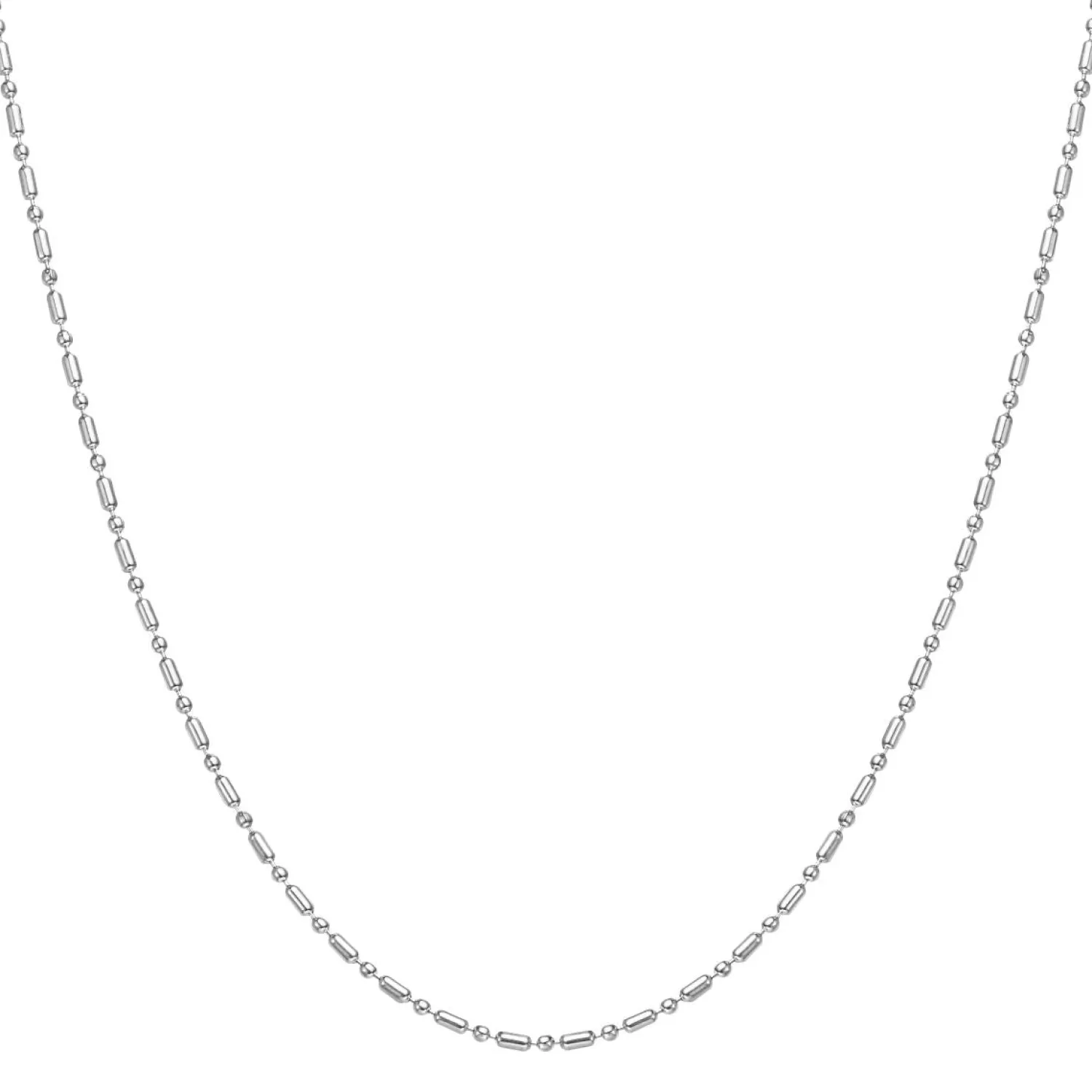 Filigrane Ketten | Hey Happiness Stab und Kugel Kette in Silber Silver