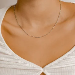 Filigrane Ketten | Hey Happiness Stab und Kugel Kette in Silber Silver