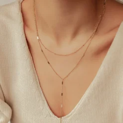 Lariat Necklaces | Filigrane Ketten | Hey Happiness Starburst Y Kette Doppelreihig