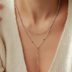 Lariat Necklaces | Filigrane Ketten | Hey Happiness Starburst Y Kette Doppelreihig