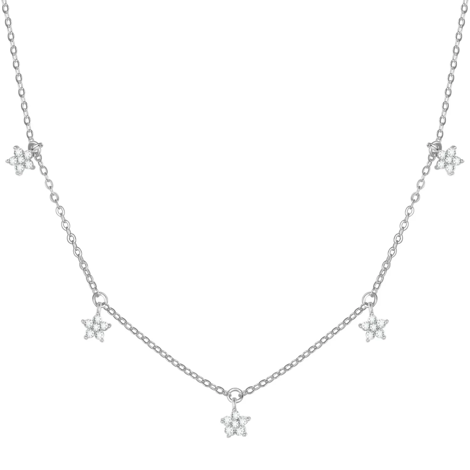 Filigrane Ketten | Hey Happiness Sterlingsilber Kette mit Blumenanhänger
