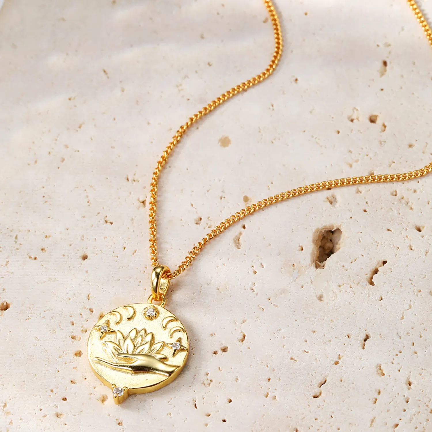 Filigrane Ketten | Hey Happiness Sterlingsilber Kette mit Anhänger Faith