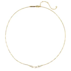 Perlenketten | Filigrane Ketten | Hey Happiness Sterlingsilber Kette mit Perlen und Zirkonia