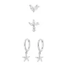 Earring Stack Sets | Hey Happiness Sterlingsilber Ohrringe Blumen Set Silver