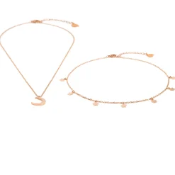 Necklace Sets | Choker Ketten | Hey Happiness Stern Choker Mond Kette Schmuckset in Rosegold Rose Gold