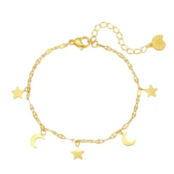 Charm Armbänder | Hey Happiness Stern und Mond Armband Wasserfest