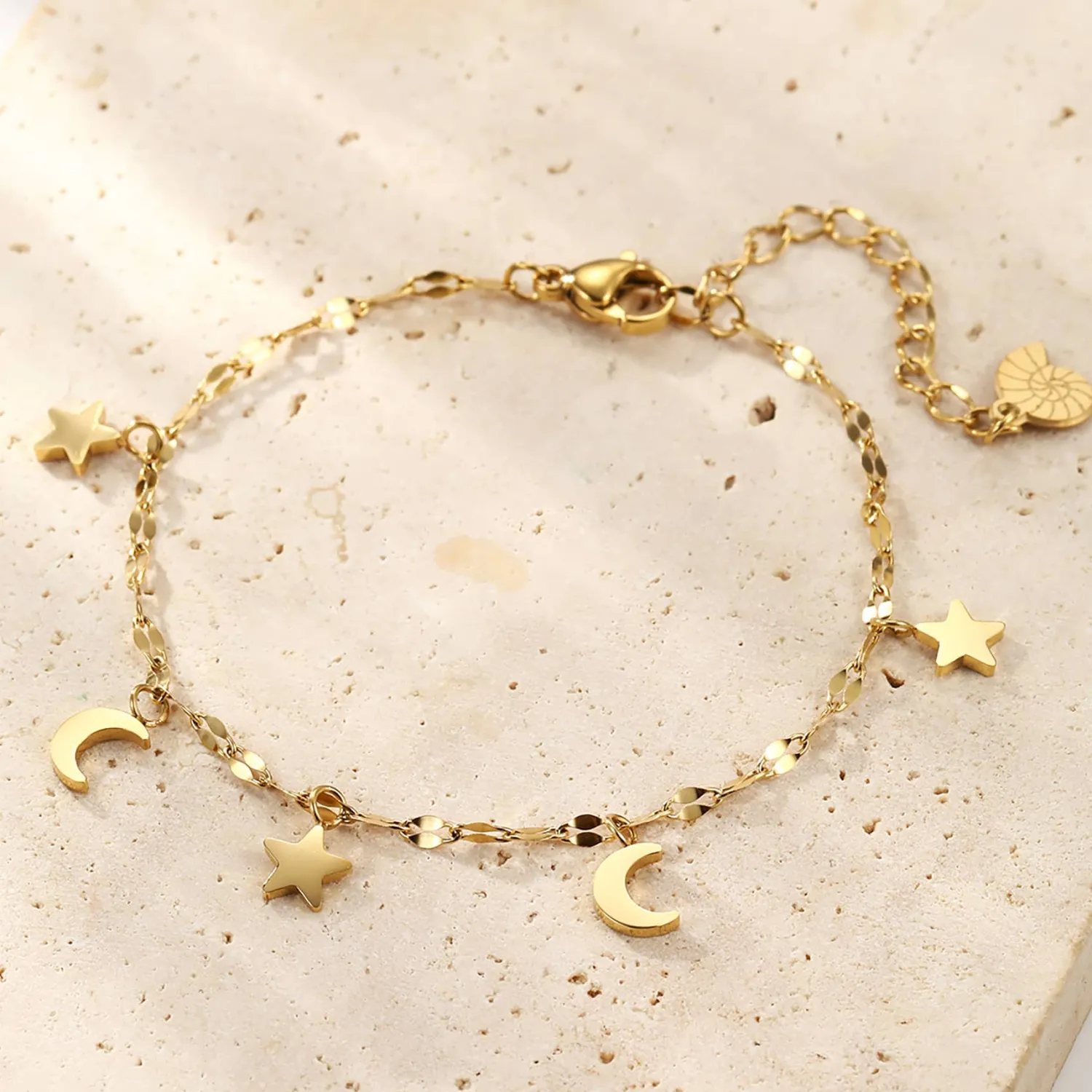 Charm Armbänder | Hey Happiness Stern und Mond Armband Wasserfest