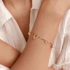 Charm Armbänder | Hey Happiness Stern und Mond Armband Wasserfest