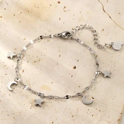Charm Armbänder | Hey Happiness Stern und Mond Armband Wasserfest