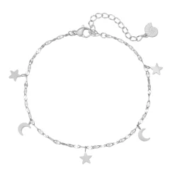 Fußkettchen | Hey Happiness Stern und Mond Fußkette Wasserfest
