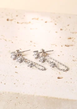 Ohrstecker | Hey Happiness Sternenstaub Ohrstecker im Kettendesign aus Sterlingsilber Silver