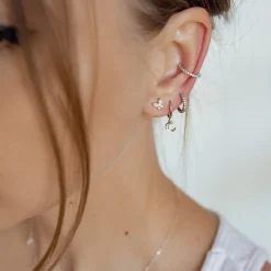 Ear Cuffs | Ohrstecker | Hey Happiness Strass Ear Cuff Ohrring Sterlingsilber Silver