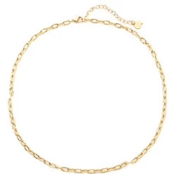 Filigrane Ketten | Hey Happiness Strukturierte Gliederkette in Gold