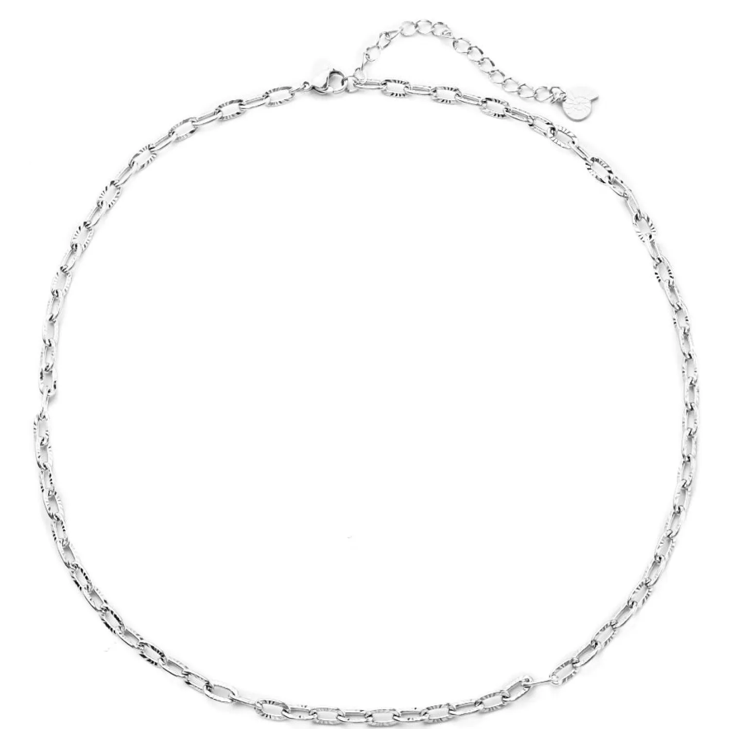 Filigrane Ketten | Hey Happiness Strukturierte Gliederkette in Silber Silver