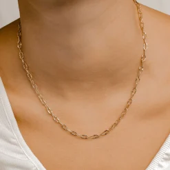 Filigrane Ketten | Hey Happiness Strukturierte Gliederkette in Gold