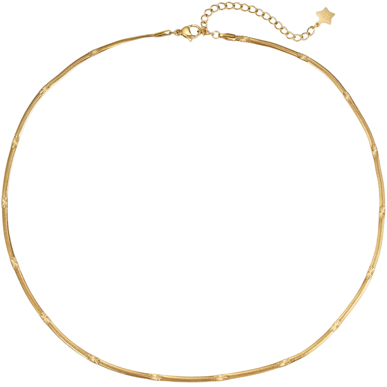 Statement Ketten | Hey Happiness Strukturierte Schlangenkette Halskette wasserdicht