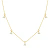 Filigrane Ketten | Hey Happiness Trinity Sterlingsilber Kette mit Zirkonia