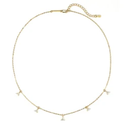 Filigrane Ketten | Hey Happiness Trinity Sterlingsilber Kette mit Zirkonia