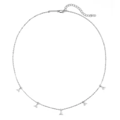 Filigrane Ketten | Hey Happiness Trinity Sterlingsilber Kette mit Zirkonia