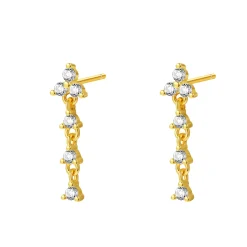Ohrstecker | Hey Happiness Trinity Tropfen-Ohrstecker aus Sterlingsilber