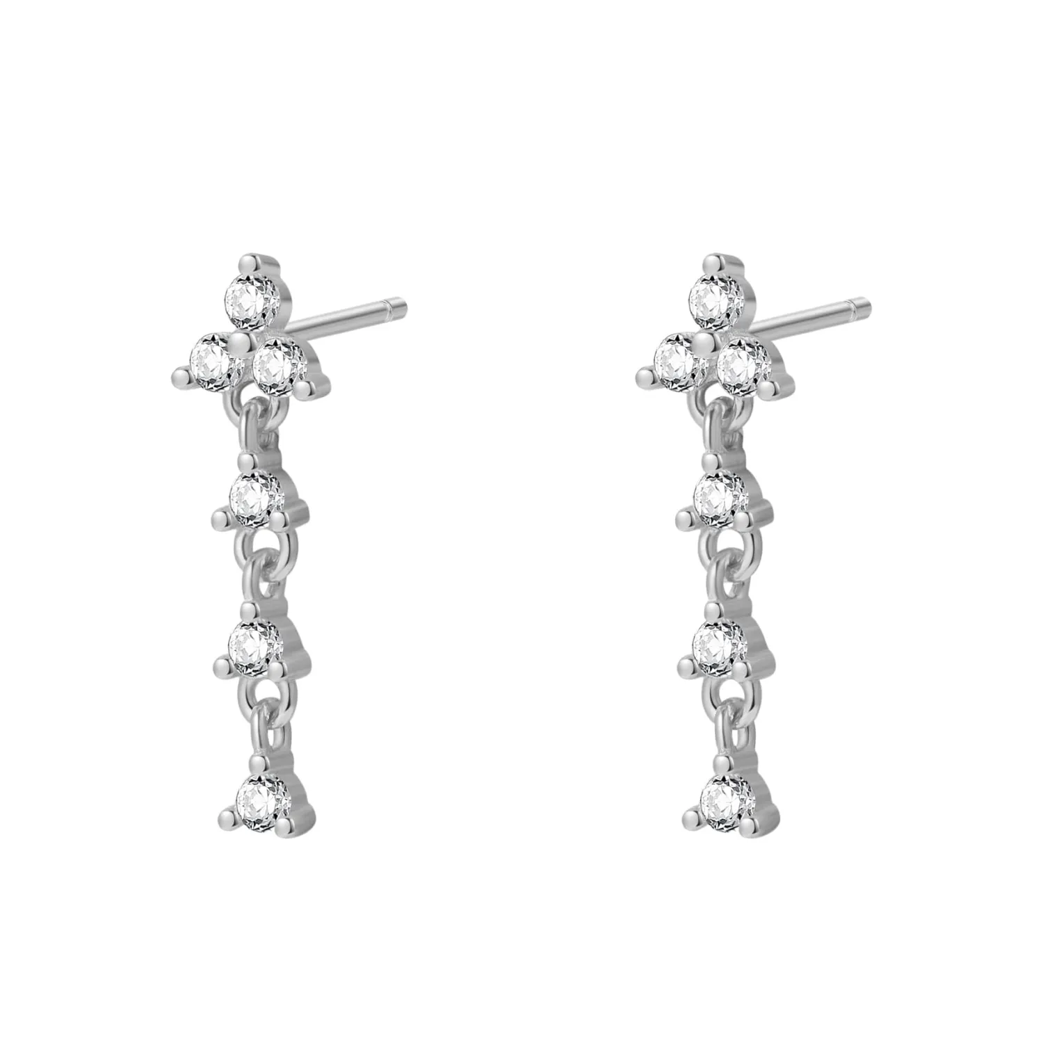 Ohrstecker | Hey Happiness Trinity Tropfen-Ohrstecker aus Sterlingsilber