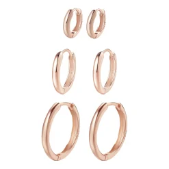 Earring Stack Sets | Ohrstecker | Hey Happiness Trio Creolen Set Sterlingsilber