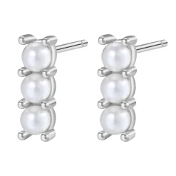 Ohrstecker | Perlenohrringe | Hey Happiness Trio Perlen Ohrstecker Stab Sterlingsilber