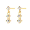 Ohrstecker | Hey Happiness Trio Tropfen-Ohrstecker aus Sterlingsilber in Gold