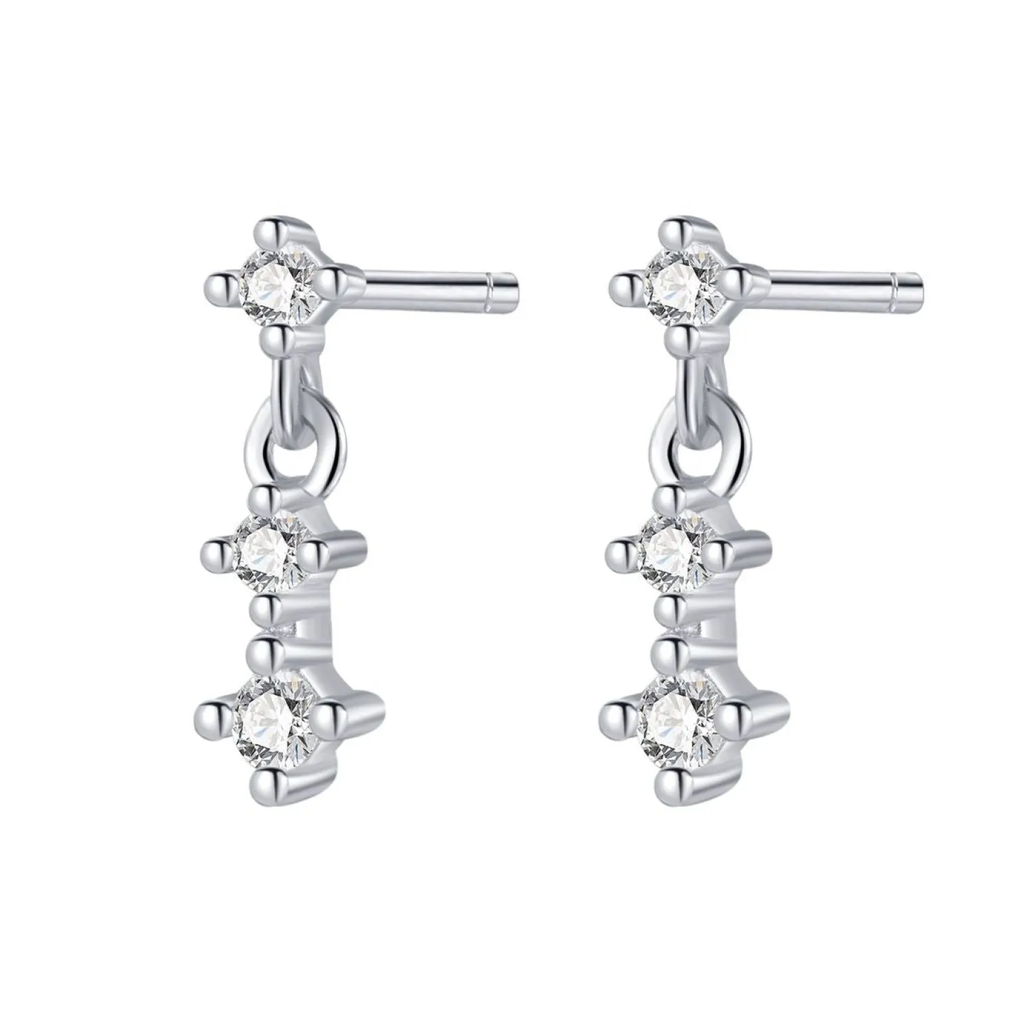 Ohrstecker | Hey Happiness Trio Tropfen-Ohrstecker aus Sterlingsilber Silver