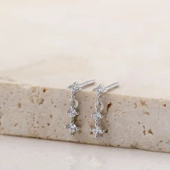 Ohrstecker | Hey Happiness Trio Tropfen-Ohrstecker aus Sterlingsilber Silver