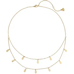 Filigrane Ketten | Hey Happiness Tropfen Charm Layered Halskette Wasserfest