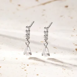 Ohrstecker | Hey Happiness Tropfen Zirkonia Stab Ohrringe Sterlingsilber