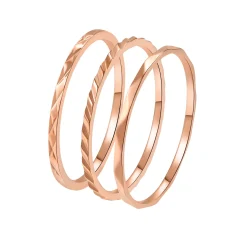 Schlichte Ringe | Hey Happiness Twist Stack Ring aus Edelstahl