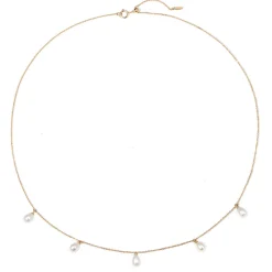 Filigrane Ketten | Hey Happiness Unersetzliche Perle Kette aus 585 Gold