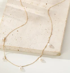 Filigrane Ketten | Hey Happiness Unersetzliche Perle Kette aus 585 Gold