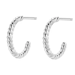 Creolen | Hey Happiness Verdrehte Creolen Sterlingsilber Silver