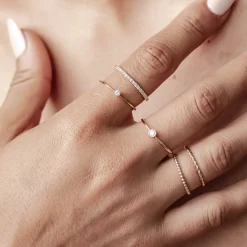 Trauringe Und Eheringe | Hey Happiness Vereinigung Kugel Ring 14K Gold