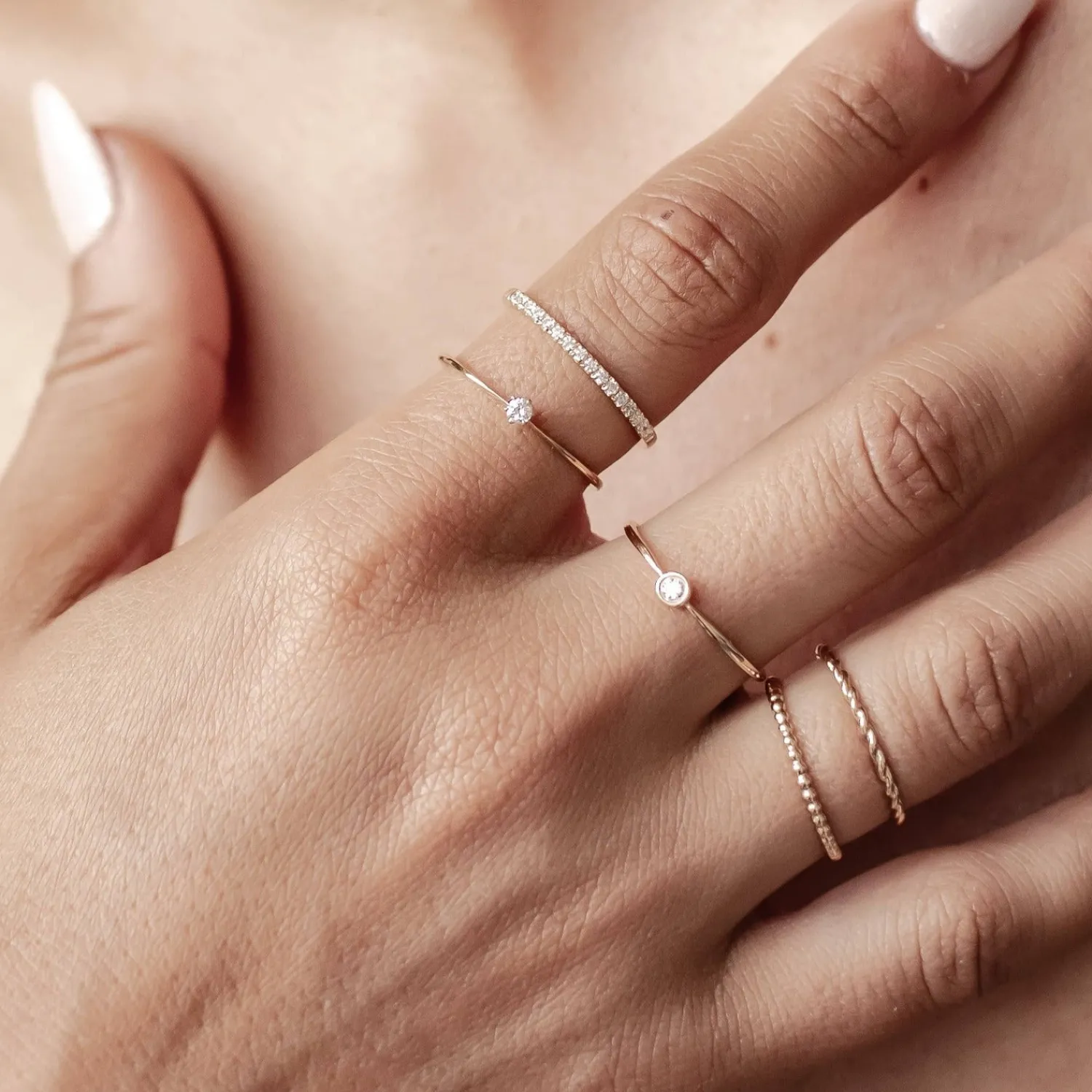 Trauringe Und Eheringe | Hey Happiness Vereinigung Kugel Ring 14K Gold