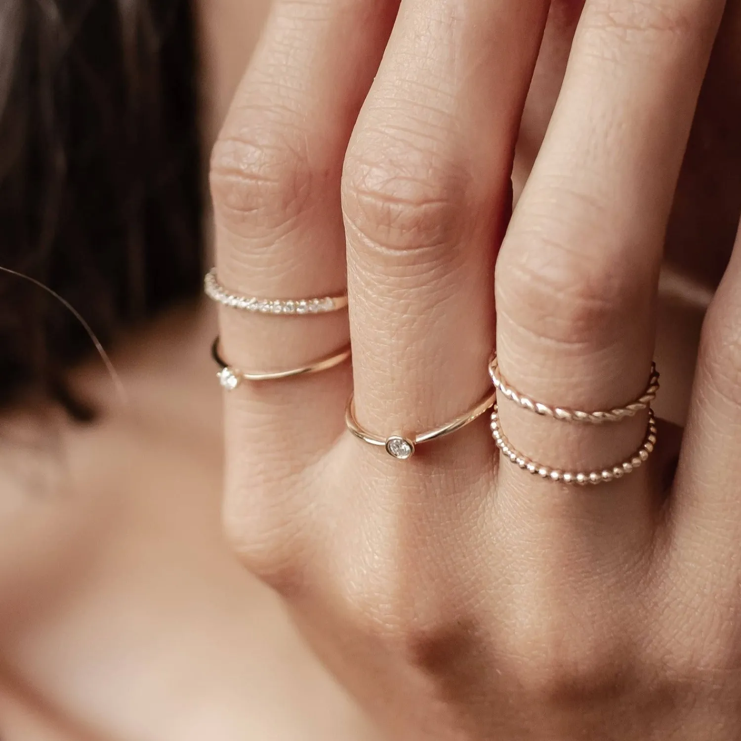 Trauringe Und Eheringe | Hey Happiness Vereinigung Kugel Ring 14K Gold