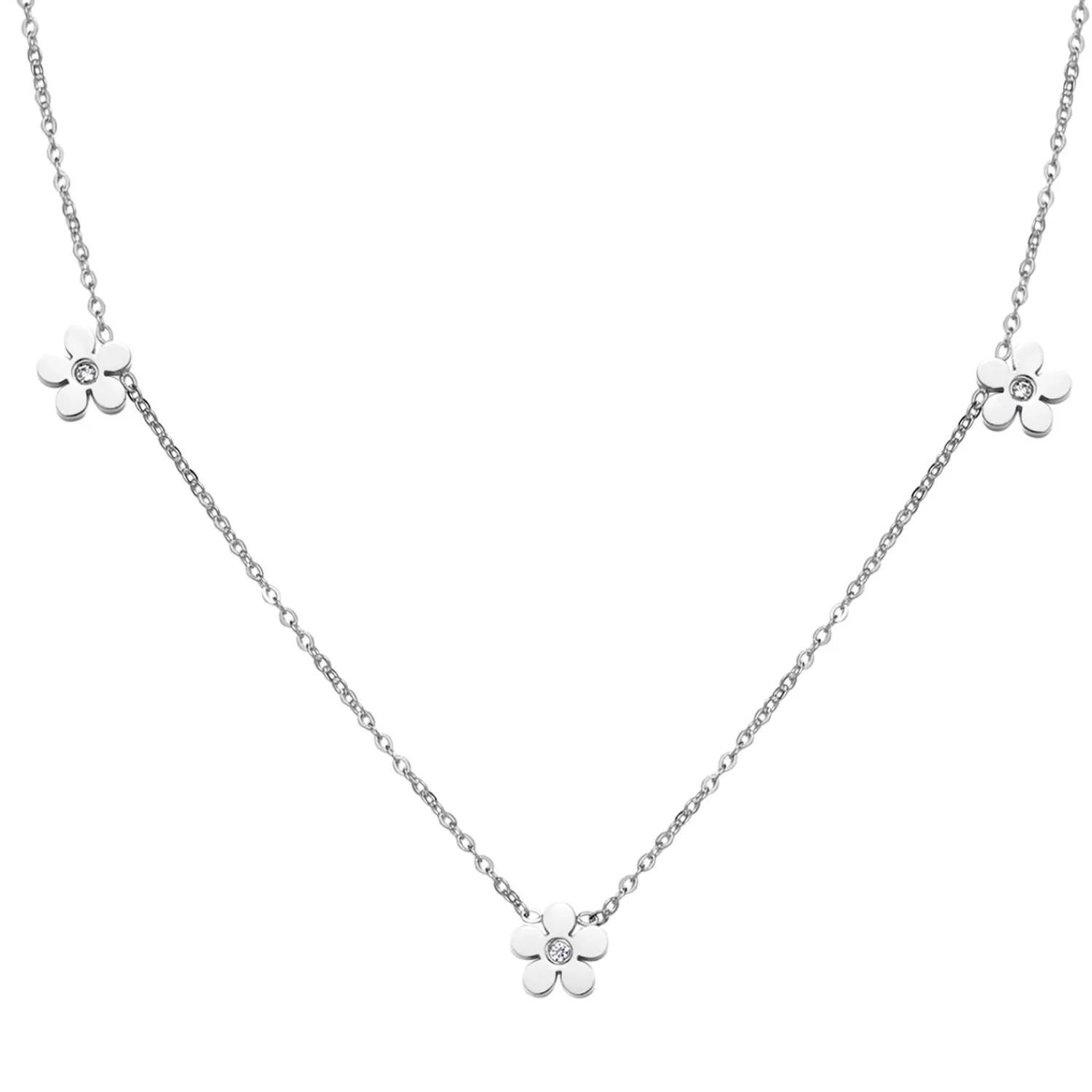 Necklace Sets | Filigrane Ketten | Hey Happiness Vergissmeinnicht Charm Kette in Silber Silver