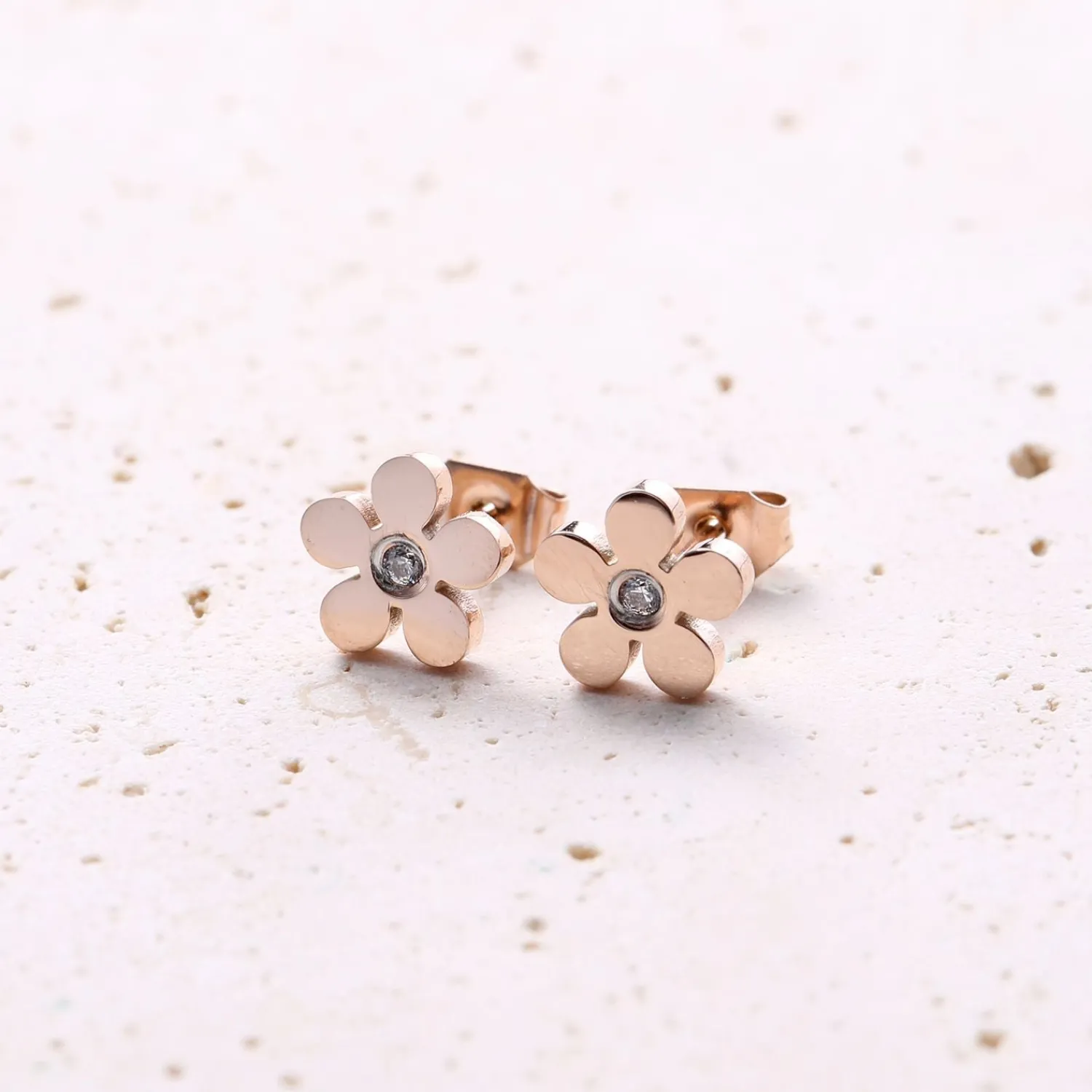 Ohrstecker | Hey Happiness Vergissmeinnicht Ohrstecker in Rosegold Rose Gold